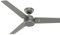 HUNTER DECKENVENTILATOR Protos, 132 cm, Deckenventilator für den Innen- und Außenbereich mit Wandschalter, Gehäusefarbe: Mattsilber, 3 beidseitig verwendbare Flügel,Modell 50622