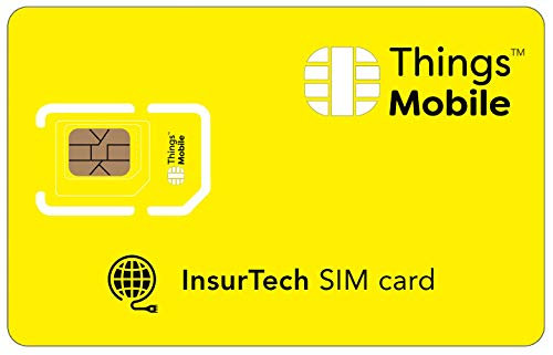 SIM-Karte für INSURTECH - Things Mobile - mit weltweiter Netzabdeckung und Mehrfachanbieternetz GSM/2G/3G/4G. Ohne Fixkosten und ohne Verfallsdatum. 10 € Guthaben inklusive