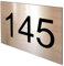 DECOHO - Numéro boîte aux Lettres Personnalisable Grand Format - Plaque Plastique résistante cuivre Chiffres Noirs - 100x70 mm adhésif 3M