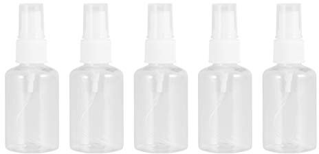 5 pezzi 50 ml bottiglie vuote di spray di plastica ricaricabile portatile spray bottiglia bottiglie di spray cosmetico trasparente (colore casuale)