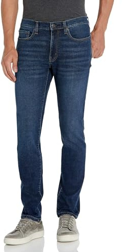 Amazon Essentials Jean Stretch Coupe Skinny - couleurs abandonnées Homme, Bleu Foncé Vintage, 34W / 33L
