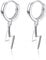 Lightning Creolen Sterling Silber Mini Dangle Lightning Huggie Creolen für Damen
