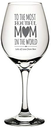 You Personalise Personalised Engraved Wine Glass | Personalised laser-engraved glassware with a name, date or message; keepsake gift for weddings, new homes and celebrations