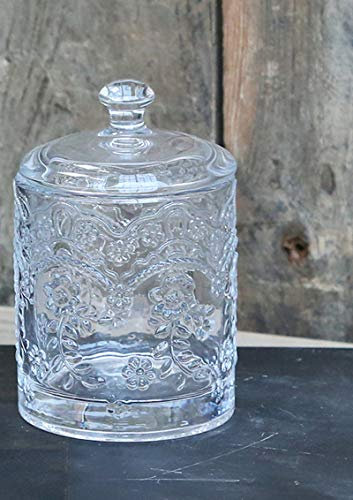 Chic Antique Vorratsglas Aufbewahrung Bonboniere Glasdose mit Deckel klein Nostalgie Landhaus Vintage