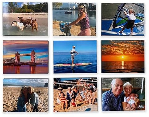 Photo Frames Self Adhesive Lightweight Pack of 3 8x6 inches, Change Photos to suit Move to New Walls without residue.