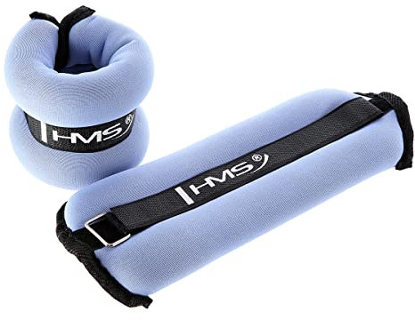 HMS Lot de 2 poids pour chevilles et poignets OB04 Bleu 1 kg
