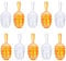 FZBNSRKO 10 Pcs Empty Lip Gloss Tube Honey Pots Shaped Reusable Wand Tubes Refillable Lipgloss Containers(mixed color,9ml)