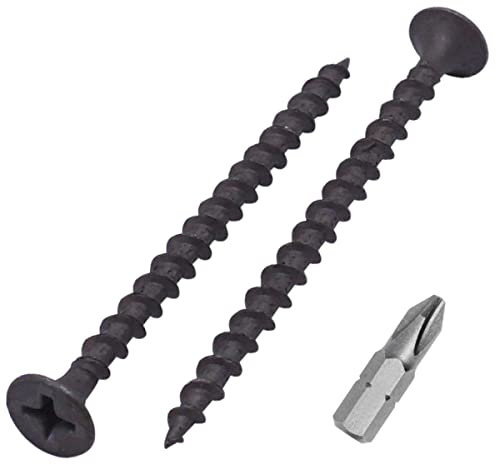 SKIR'CO Lot de 650 vis avec finition phosphatée noire 3,5 x 55 mm pour cloison sèche, vis à bois, tête cruciforme, vis pour plaque de plâtre
