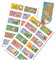 Yabaduu DIY Adventskalender Zahlen zum Aufkleben Nummern 1-24 Selbstklebende Sticker für Weihnachten Weihnachtskalender Selber Basteln Y048 (13 Aquarell Tiere Streifen)