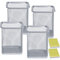 Qualsen 4 Stück Stiftehalter Schreibtisch Stiftebox Schreibtisch Organizer Kinder Stifteköcher Schreibtisch Organizer Silber, Platz