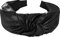 axy Breiter Haarreif mit Knoten Metallicfarbe - Damen Haarreifen in Metallic-Optik Stirnband Haarschmuck HR35G (Schwarz)