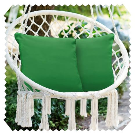 NOVELY® 2er-Set Outdoor DEKOKISSEN | Garten Kissen Wetterfest Wasserabweisend Zierkissen Kissenbezug Kissenhülle Füllung | 45x45 cm (Nur Bezüge (ohne Füllung) | 17 Grün)