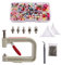 Amagogo Handpresse Perlen-Setter-Werkzeug Perlen Stanzmaschine Nägel Nieten Nieten mit Pinzette und Tablett, Perlen-Setting Machine Kit für DIY Zubehör Hüte, mehrfarbig