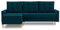 Ecksofa Lena 227x148 mit schlaffunktion und Bettaksen - Klassisch Design - Eckcouch mit Stauraum - Auffälliger Kronos Stoff - Kissen - Holzfüße - Auswahl an Farben (Kronos 04 Links)