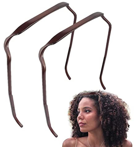 Grand bandeau pour cheveux bouclés et épais | Serre-tête invisible | Le bandeau qui s'adapte comme des soleil, obtenez du volume et coiffez vos cheveux sans maux tête (2 pièces)