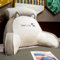 LANPEW Ice Silk Cute Reading Pillow,rückenkissen mit armlehnen,lesekissen für Bett,bettsessel Rückenlehnenkissen Rückenstütze,Kissengeschenke,Anpassung an Minderjährige(Bohnensamt grau,65 * 45cm)