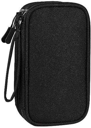 Custodia da Viaggio per Organizer elettronico – Doppio Strato Tech Pouch – Custodia Impermeabile da Viaggio per Cavi, Custodia per elettronici con Comoda Cinghia da Polso Teksome