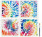 MAYJOYDIY 4 Stück Batik Schablone Graffiti Schablonen Batik Malschablonen 30x30cm Mit Pinsel Wiederverwendbare DIY Zeichenvorlage Für Holz Leinwand Papier Stoff Wand Möbel