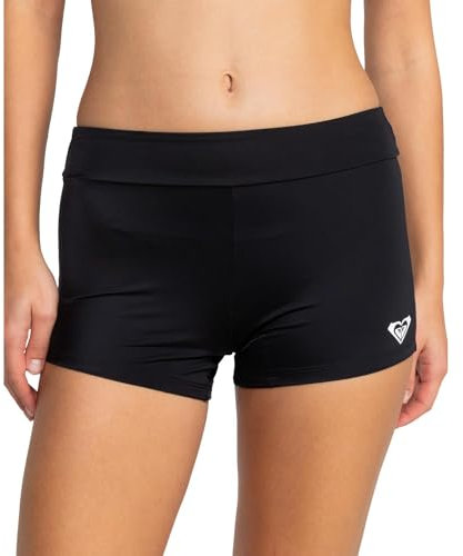 Roxy Damen Tummy Control Beach Biker Workout, Volleyball & Gym Shorts, Yoga, Beachwear Boardshorts, Onyx, Groß