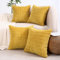 All Smiles Dekokissenbezüge, dekorativ, rustikal, Boho-Stil, weicher Plüsch, gestreift, Cord, quadratisch, für Wohnzimmer, Couch, Bett, Sofa, 30,5 x 50,8 cm, Senfgelb, 4 Stück