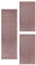 Carpetsale24 Bettumrandung Schlafzimmer 3 teilig Shaggy Hochflor Teppich Rosa Bettvorleger Schlafzimmer Bettset: 2 St. 60x110 cm | 1 St. 80x250 cm - Teppich Läufer Set Einfarbig Design
