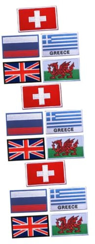 STOBOK 15pcs Embroidery Patches for Clothing UK Flag Design Sports Armband Decor DIY Craft Paste Hook and Loop Badge