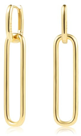 ALEXCRAFT Ohrringe Gold Hängend Creolen Eckige Damen 14K Vergoldete Ohrringe Geschenk für Frauen Freundin Mama Mädchen