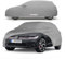 BUSHBOCK® Premium Autoabdeckung Indoor - Satin Schutzhülle Stoff - Abdeckplane Autoplane Autogarage Innenbereich - 2 Farben, 4 Größen (Silbergrau, S)