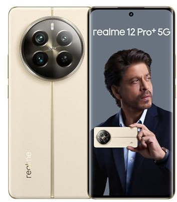 realme 12 Pro+ 5G Smartphone 12GB RAM, 512GB | Snapdragon 7s Gen 2 | 6.7-inch 120Hz AMOLED Display | 64MP Periscope Telephoto Camera | 67W Fast Charging | Android 14 | 12M Warranty | Navigator Beige