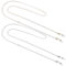 GEEHUA 2 Stück Perlen Brillenkette für Damen, Brillenbandhalter für Damen Brillenhalter Zubehörkette Metall Sonnenbrillen Lanyard mit Perle (Weiß)