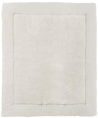 Meyco Laufgittereinlage Waffel Teddy, Baby Laufstall Einlage (Krabbelmatte für Babys, Spielmatte für Laufstall, 100% Baumwolle, 80 x 100 cm), Greige