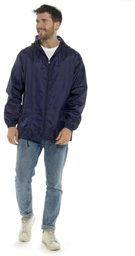 undercover lingerie Anorak coupe-vent imperméable pour homme et femme, Homme - Bleu marine, M
