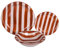 Home ESPRIT Vajilla Rojo Gres Rayas Mediterráneo 26,5 x 26,5 x 3 cm 18 Piezas