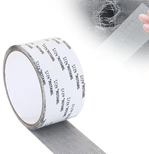 PAIKIUU Adhesive Fly Screen Mosquito Net Repair Tape 5cmx2m Window Insect Mesh Repair Tape Anti-Insect Fly Bug Door Nets Window Screen Net Mesh Repair Tape for Repair Holes (Black)