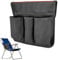 AYMQC Armlehne Organizer Tasche Outdoor Camping Kermit Stuhl Armlehnen-Hängetasche Faltbare Hängende Aufbewahrungstasche mit 1 Großen Tasche 3 Kleinen Taschen Schwarz