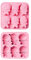 Ipotkitt 2 stampi in silicone a forma di pan di zenzero rosa, stampi per cioccolatini a tema natalizio, strumenti per la creazione di torte fai da te, caramelle, resina UV