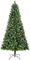 Uten Artificiale Albero di Natale 150 cm, Deluxe PVC Albero Neve Decorazione per Interni, 500 Punte PVC Aspetto Naturale Rami, 25 Gruppo Bacche Rosse e Pigna, Ramo Cerniera, Riutilizzabile