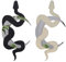 Decorazione da parete con serpente lunare, Decorazione da parete con specchio a forma di serpente e mezzaluna - Decorazione da parete Specchi Boho in legno a forma di serpente a mezzaluna - Decoraz