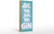 Femer Wooden Sign Let's the Fun Be Gin 10 x 27 cm