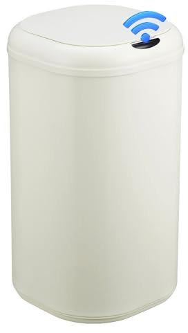GarveeHome 8 gal Motion Sensor Trash Can with Lid, Automatic Kitchen Garbage Can Touchless, 30 L Smart Stainless Steel Waste Bin for Home Office Kitchen Bathroom, Beige