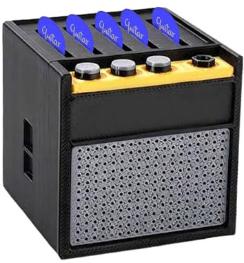 Belligern Guitar Pick Holder, Guitar Pick Case for Music-Lover Lovers Simulation Speaker Desktop Ornaments Gift