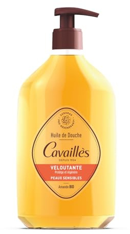 ROGE CAVAILLES – Huile de Douche Bio Veloutante pour Peaux Sensibles, Amande & Argan, 750mL - lot de 2 - Vendu par Lot