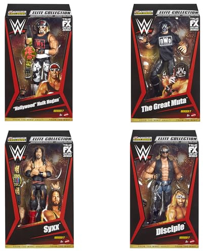 WWE aus The Vault Ringside Exclusive Series 7 - Set of 4 (Hulk Hogan, Syxx, Great Muta & Disciple)