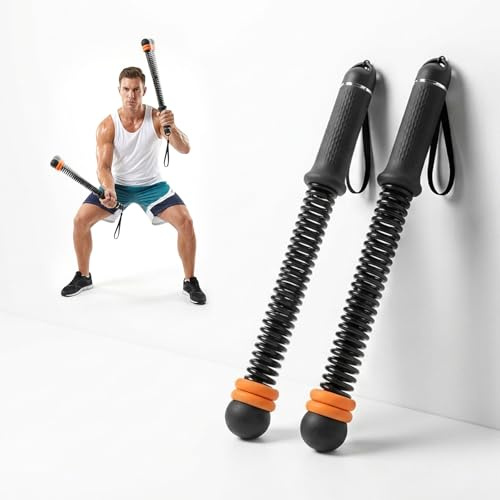 IBIRDVIEW Ropeless Battle Ropes for Home Gym, Adjustable Weighted Cordless Battle Rope Workout Equipment with Resistance Springs, Quiet Low-Impact HIIT & Strength Training Fitness Kit for Men & Women