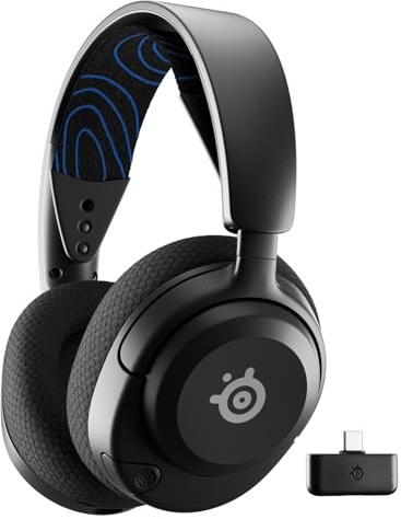 SteelSeries Arctis Nova 5P Wireless Gaming Headset for Multiple Systems- Neodymium Magnet Drivers- 100+ Audio Presets- 60H Battery Life- 2.4GHz Bluetooth- PS5, PC (Renewed)