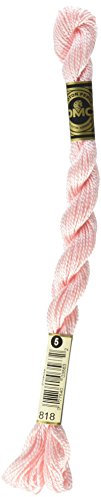 DMC 115 5-818 Pearl Cotton Thread, Baby Pink, Size 5