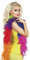 PARTY DISCOUNT ® Federboa, ca. 180 cm lang, bunte Farben/Regenbogen-Muster