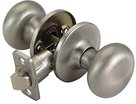 Design House 741306 Cambridge 2-Way Adjustable Passage Door Knob, Satin Nickel