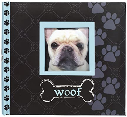 Malden International Designs Woof - Álbum de Fotos (80-4x6), Color Azul