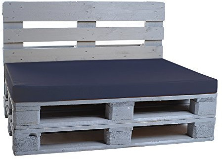 Palettenkissen, Matratzenkissen, Palettenauflage, NYLON marine, 120x80 cm Schaumstofffüllung (Rückenlehne extra bestellbar)